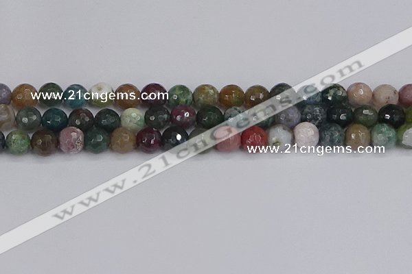 CAG9832 15.5 inches 8mm faceted round Indian agate beads