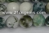 CAG9841 15.5 inches 12mm faceted round tree agate beads