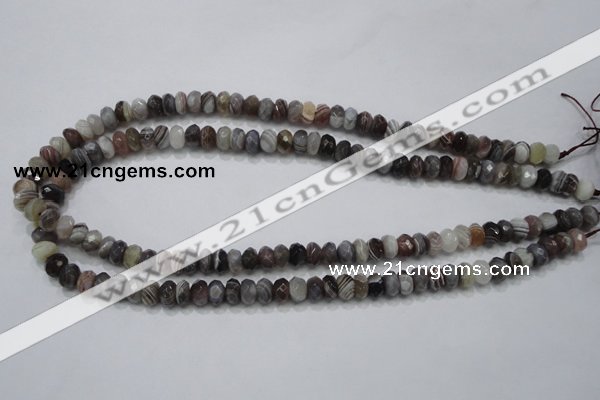 CAG988 15.5 inches 5*8mm faceted rondelle botswana agate beads