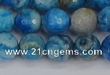 CAG9885 15.5 inches 10mm faceted round blue crazy lace agate beads