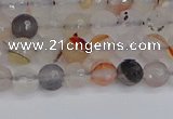 CAG9889 15.5 inches 4mm faceted round dendritic agate beads