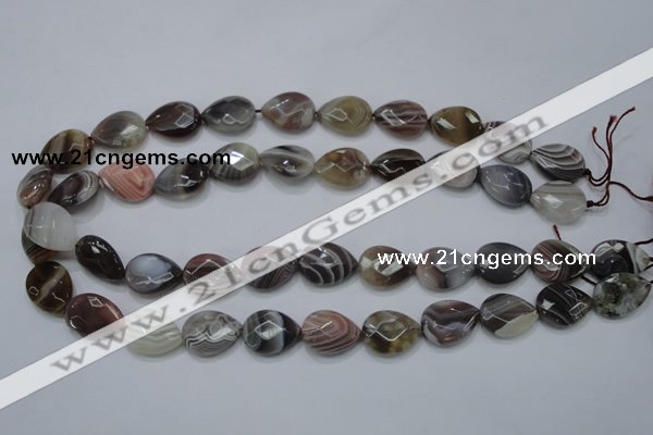 CAG989 15.5 inches 13*18mm faceted flat teardrop botswana agate beads