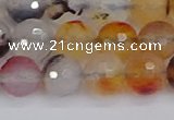 CAG9891 15.5 inches 8mm faceted round dendritic agate beads