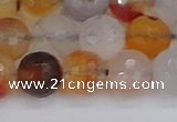 CAG9892 15.5 inches 10mm faceted round dendritic agate beads