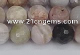 CAG9898 15.5 inches 8mm faceted round parrel dendrite agate beads