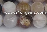 CAG9900 15.5 inches 12mm faceted round parrel dendrite agate beads