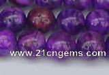 CAG9920 15.5 inches 10mm round purple crazy lace agate beads