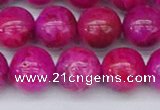 CAG9927 15.5 inches 10mm round fuchsia crazy lace agate beads