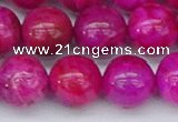 CAG9928 15.5 inches 12mm round fuchsia crazy lace agate beads