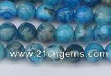 CAG9932 15.5 inches 6mm round blue crazy lace agate beads