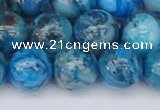 CAG9935 15.5 inches 12mm round blue crazy lace agate beads