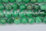 CAG9938 15.5 inches 4mm round green crazy lace agate beads