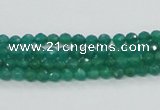 CAJ01 15.5 inches 4mm faceted round green aventurine jade beads