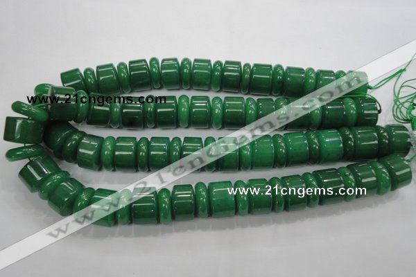 CAJ12 15.5 inches 6*18mm & 12*18mm rondelle green aventurine beads