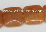 CAJ157 15.5 inches 25*25mm square red aventurine jade beads