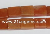 CAJ158 15.5 inches 12*15mm rectangle red aventurine jade beads