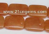 CAJ159 15.5 inches 18*25mm rectangle red aventurine jade beads