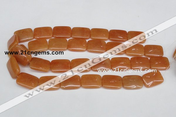 CAJ159 15.5 inches 18*25mm rectangle red aventurine jade beads