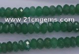 CAJ16 15.5 inches 5*8mm faceted rondelle green aventurine beads