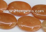 CAJ162 15.5 inches 20*30mm oval red aventurine jade beads