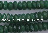 CAJ17 15.5 inches 7*12mm faceted rondelle green aventurine beads