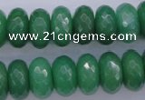 CAJ18 15.5 inches 8*16mm faceted rondelle green aventurine beads