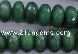 CAJ19 15.5 inches 9*18mm faceted rondelle green aventurine beads