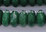 CAJ20 15.5 inches 10*20mm faceted rondelle green aventurine beads