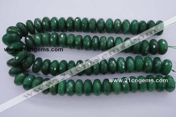 CAJ20 15.5 inches 10*20mm faceted rondelle green aventurine beads