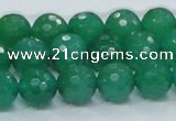 CAJ25 15.5 inches 14mm faceted round green aventurine beads