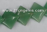 CAJ303 15.5 inches 18*18mm diamond green aventurine jade beads