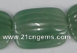 CAJ309 15.5 inches 30*40mm carved rectangle green aventurine jade beads