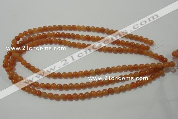 CAJ351 15.5 inches 6mm round red aventurine beads wholesale