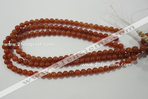 CAJ352 15.5 inches 8mm round red aventurine beads wholesale