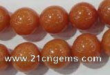 CAJ355 15.5 inches 14mm round red aventurine beads wholesale