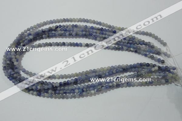 CAJ500 15.5 inches 4mm round blue aventurine beads wholesale