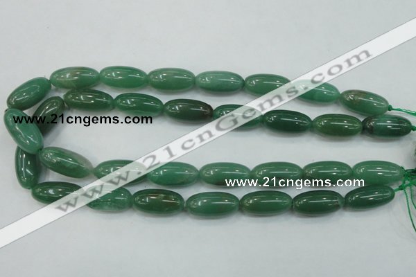 CAJ53 15.5 inches 12*26mm rice green aventurine jade beads wholesale