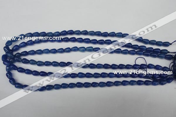 CAJ571 15.5 inches 6*8mm teardrop blue aventurine beads wholesale