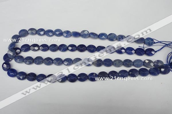 CAJ580 15.5 inches 10*12mm faceted oval blue aventurine beads wholesale