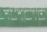 CAJ61 15.5 inches 22*30mm flat bamboo green aventurine jade beads