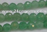 CAJ622 15.5 inches 8mm faceted round green aventurine beads