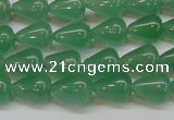 CAJ631 15.5 inches 8*10mm teardrop green aventurine beads