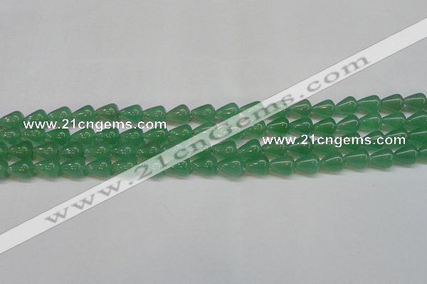 CAJ631 15.5 inches 8*10mm teardrop green aventurine beads