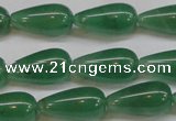 CAJ634 15.5 inches 10*20mm teardrop green aventurine beads