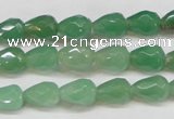 CAJ638 15.5 inches 8*10mm faceted teardrop green aventurine beads