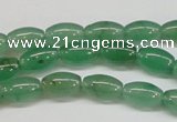 CAJ642 15.5 inches 6*9mm rice green aventurine beads