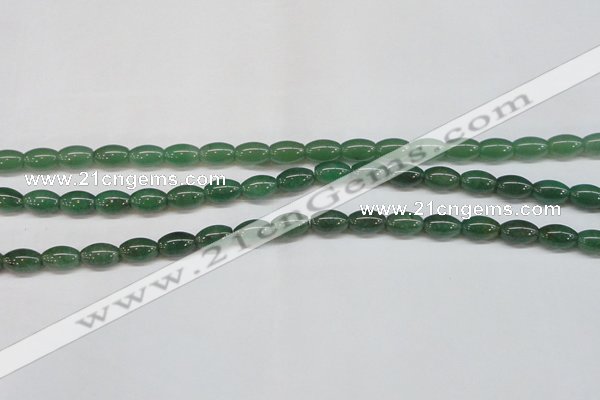 CAJ644 15.5 inches 8*12mm rice green aventurine beads