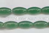 CAJ646 15.5 inches 8*16mm rice green aventurine beads