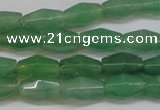 CAJ651 15.5 inches 8*12mm hexahedron green aventurine beads