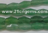 CAJ651 15.5 inches 8*12mm hexahedron green aventurine beads